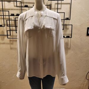 Spense Classic White Button Down Shirt